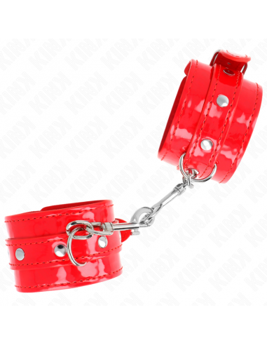 KINK - MUÃEQUERAS CON TACHUELAS ROJO AJUSTABLE 23-33 CM