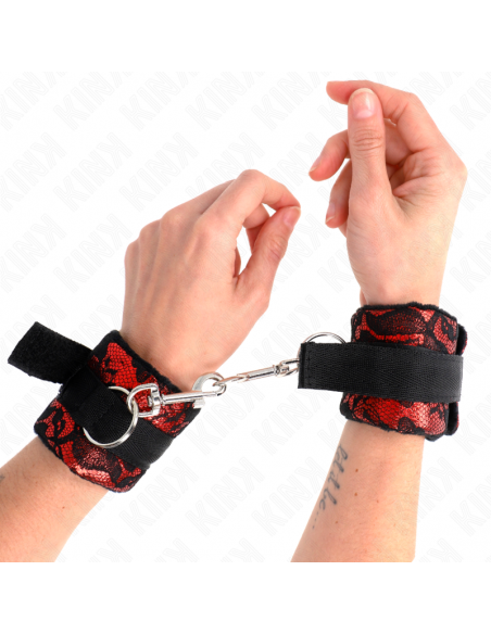 KINK - MUÃEQUERAS DISEÃO ESCÃNDALO ROJO-NEGRO