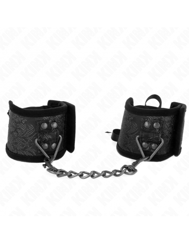 KINK - MUÃEQUERAS DISEÃO ESCÃNDALO NEGRO DETALLE LAZO 24.5 CM X 6.5 CM