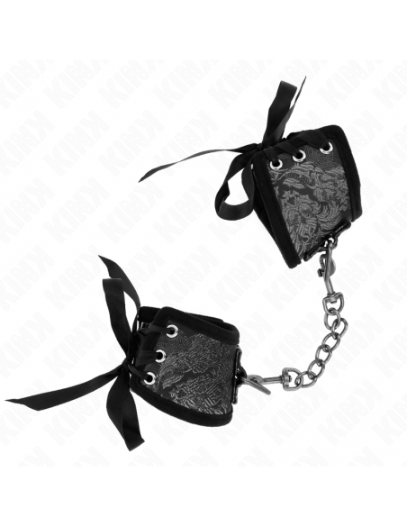 KINK - MUÃEQUERAS DISEÃO ESCÃNDALO NEGRO DETALLE LAZO 24.5 CM X 6.5 CM