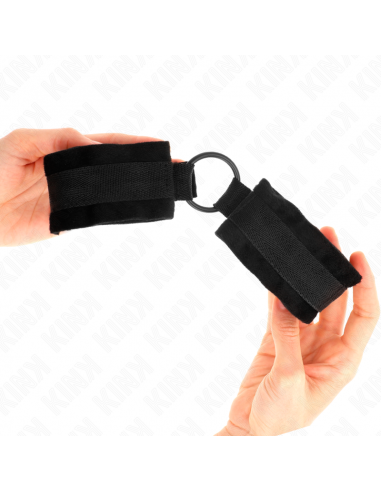 KINK - MUÃEQUERAS 25 CM PARA PRINCIPIANTES CON ANILLA 4 CM NEGRO AJUSTABLE 15-25 CM