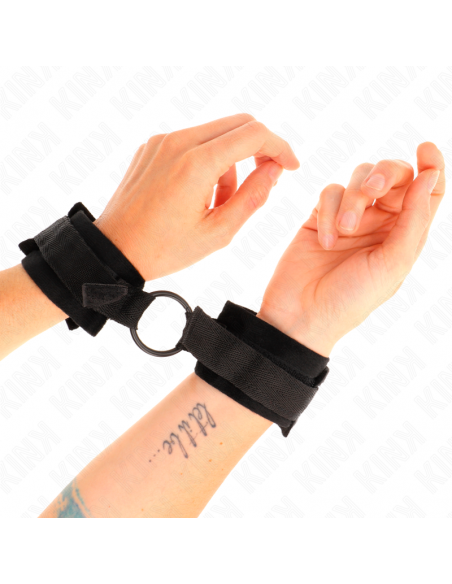 KINK - MUÃEQUERAS 25 CM PARA PRINCIPIANTES CON ANILLA 4 CM NEGRO AJUSTABLE 15-25 CM