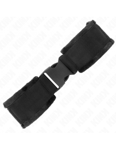 KINK - MUÃEQUERAS NYLON NEGRO MODELO 1 AJUSTABLE 25-35 CM X 6 CM