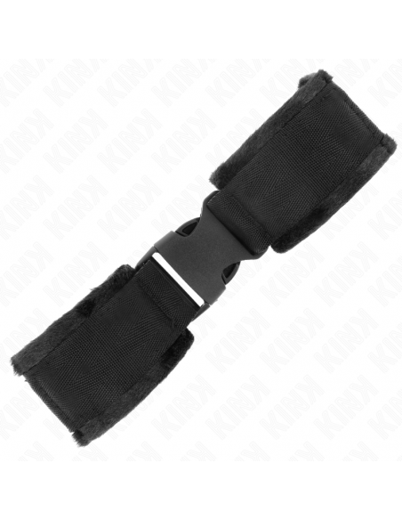 KINK - MUÃEQUERAS NYLON NEGRO MODELO 1 AJUSTABLE 25-35 CM X 6 CM