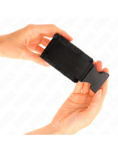 KINK - MUÃEQUERAS NYLON NEGRO MODELO 1 AJUSTABLE 25-35 CM X 6 CM