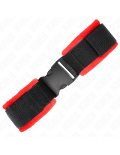 KINK - MUÃEQUERAS NYLON ROJO-NEGRO MODELO 1 AJUSTABLE 25-35 CM X 6 CM 2