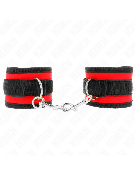 KINK - MUÃEQUERAS NYLON ROJO-NEGRO MODELO 2 AJUSTABLE 18-35 CM X 6 CM
