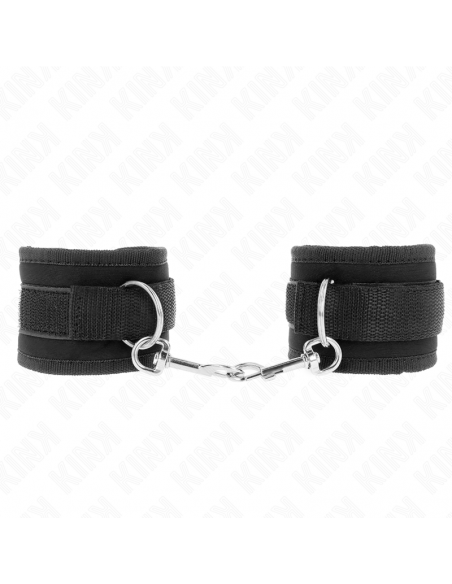 KINK - MUÃEQUERAS NYLON NEGRO MODELO 2 AJUSTABLE 18-35 CM X 6 CM