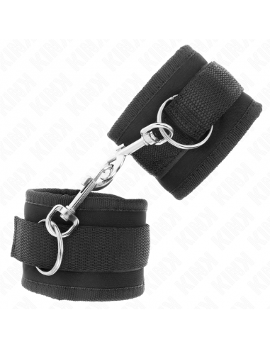 KINK - MUÃEQUERAS NYLON NEGRO MODELO 2 AJUSTABLE 18-35 CM X 6 CM