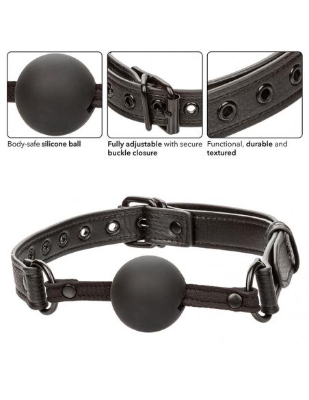 CALEXOTICS - NOCTURNAL MORDAZA DE BOLA SILICONA NEGRO