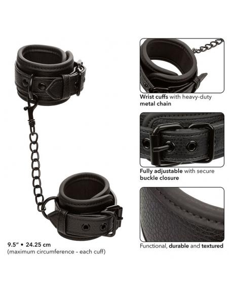 CALEXOTICS - NOCTURNAL ESPOSAS CUERO AJUSTABLE NEGRO