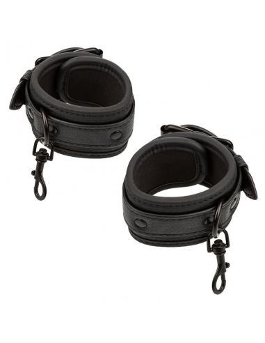CALEXOTICS - NOCTURNAL RESTRICCIONES DE CAMA CUERO AJUSTABLE NEGRO