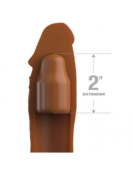 FANTASY X- TENSIONS - PIPEDREAMS SLEEVE 20,32 CM + 5,00 CM INCH PLUG CARAMEL