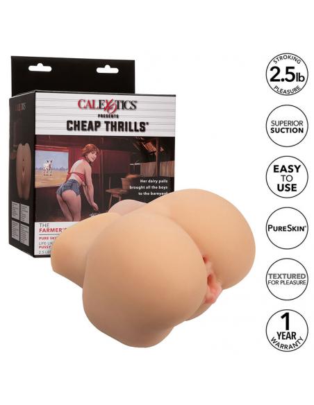 CALEXOTICS - THE FARMERS DAUGHTER DOBLE MASTURBADOR REALÃSTICO NATURAL