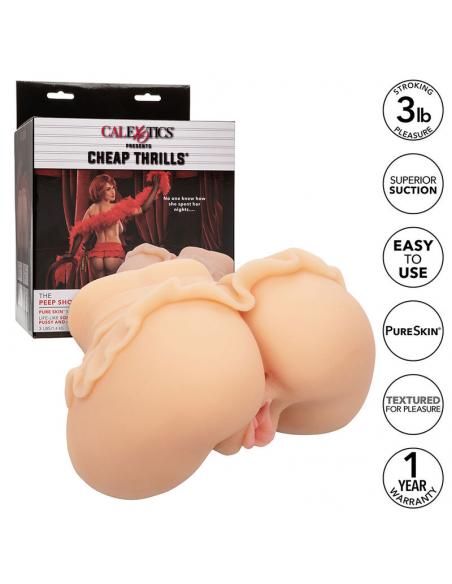 CALEXOTICS - THE PEEP SHOW GIRL DOBLE MASTURBADOR REALÃSTICO NATURAL