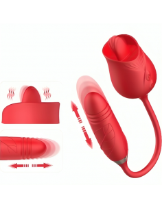 ARMONY - DELIGHT FLOWER VIBRADOR & THRUSTING CON LENGUA ROJO