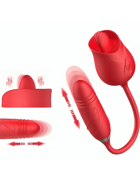 ARMONY - DELIGHT FLOWER VIBRADOR & THRUSTING CON LENGUA ROJO