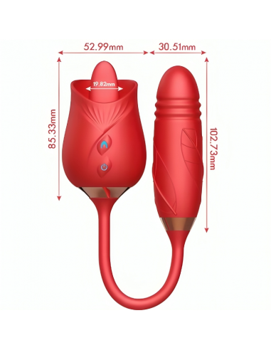 ARMONY - DELIGHT FLOWER VIBRADOR & THRUSTING CON LENGUA ROJO