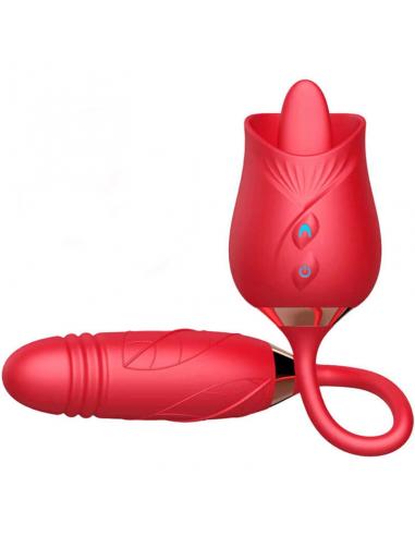 ARMONY - DELIGHT FLOWER VIBRADOR & THRUSTING CON LENGUA ROJO