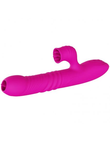 ARMONY - FANNY VIBRADOR MULTIFUNCION DOBLE LENGUA EFECTO CALOR FUCSIA
