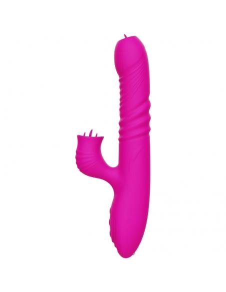 ARMONY - FANNY VIBRADOR MULTIFUNCION DOBLE LENGUA EFECTO CALOR FUCSIA