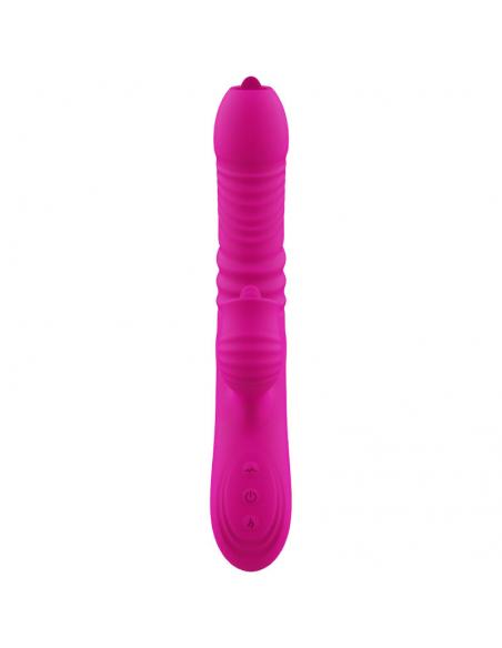 ARMONY - FANNY VIBRADOR MULTIFUNCION DOBLE LENGUA EFECTO CALOR FUCSIA