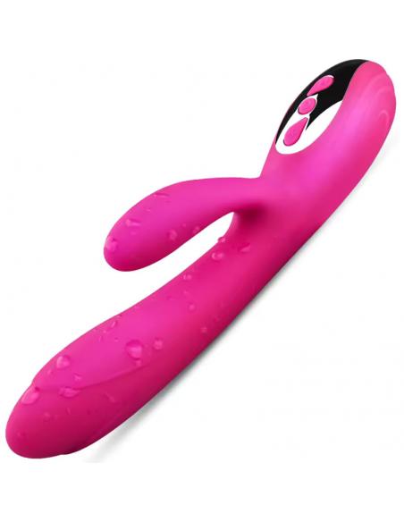 ARMONY - VIBRADOR & ESTIMULADOR FLEXIBLE EFECTO CALOR FUCSIA