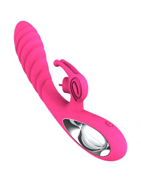 ARMONY - VICKY VIBRADOR RABBIT CON LENGUA PULL RING FUCSIA