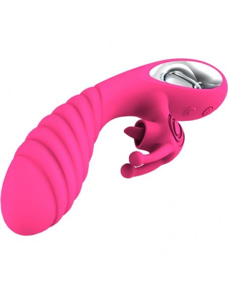 ARMONY - VICKY VIBRADOR RABBIT CON LENGUA PULL RING FUCSIA