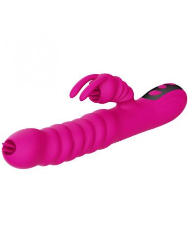 ARMONY - VIBRADOR MULTIFUNCION RABBIT DOBLE LENGUA EFECTO CALOR FUCSIA