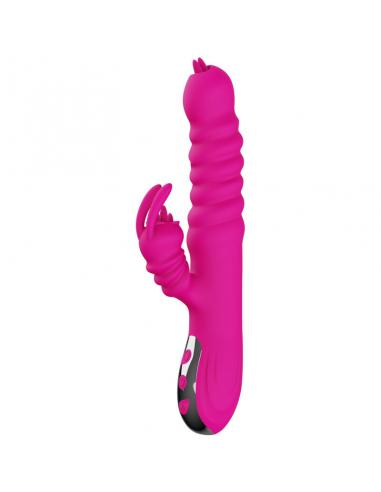 ARMONY - VIBRADOR MULTIFUNCION RABBIT DOBLE LENGUA EFECTO CALOR FUCSIA