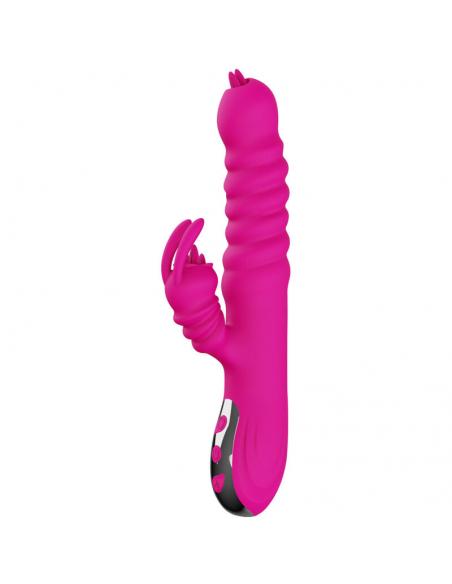 ARMONY - VIBRADOR MULTIFUNCION RABBIT DOBLE LENGUA EFECTO CALOR FUCSIA