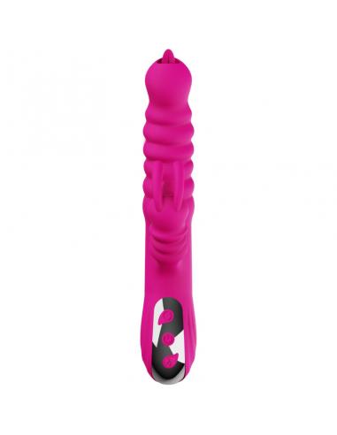 ARMONY - VIBRADOR MULTIFUNCION RABBIT DOBLE LENGUA EFECTO CALOR FUCSIA