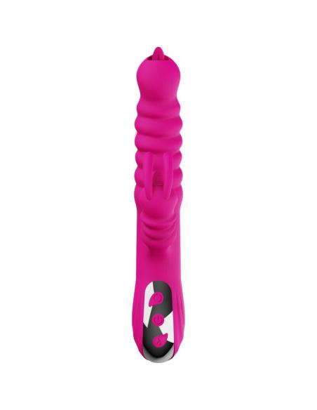 ARMONY - VIBRADOR MULTIFUNCION RABBIT DOBLE LENGUA EFECTO CALOR FUCSIA