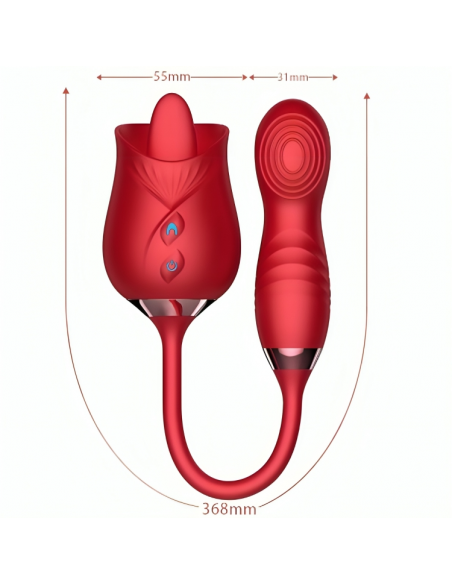 ARMONY - DELIGHT FLOWER VIBRADOR & BUMPING CON LENGUA ROJO