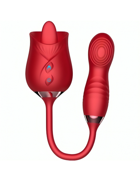 ARMONY - DELIGHT FLOWER VIBRADOR & BUMPING CON LENGUA ROJO