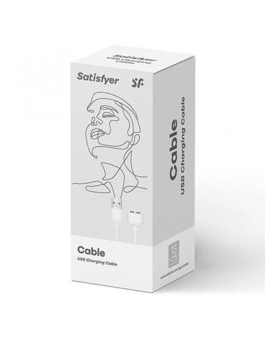 SATISFYER - CABLE USB CARGADOR BLANCO