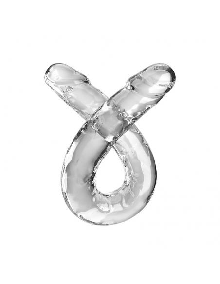 KING COCK - DOUBLE TROUBLE DILDO DOBLE 46 CM TRANSPARENTE