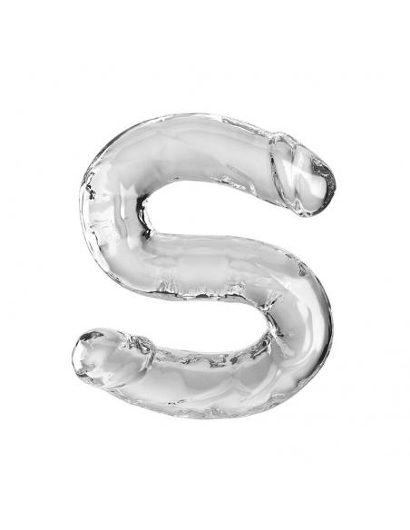 KING COCK - DOUBLE TROUBLE DILDO DOBLE 46 CM TRANSPARENTE