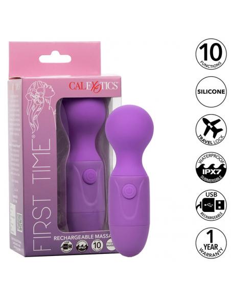 CALEXOTICS - FIRST TIME MASAJEADOR RECARGABLE 10 VIBRACIONES VIOLETA
