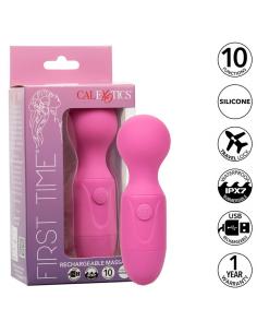 CALEXOTICS - FIRST TIME MASAJEADOR RECARGABLE 10 VIBRACIONES ROSA 2
