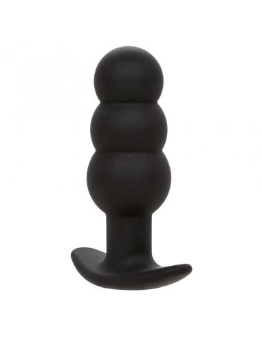 Calexotics - rock bottom plug anal con cuentas 10 vibraciones silicona negro