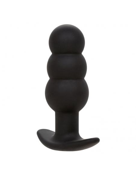Calexotics - rock bottom plug anal con cuentas 10 vibraciones silicona negro