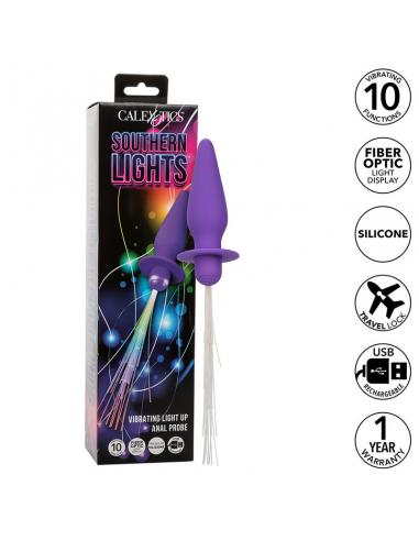 Calexotics - southern lights light up plug anal con luces 10 vibraciones silicona violeta