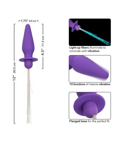 Calexotics - southern lights light up plug anal con luces 10 vibraciones silicona violeta