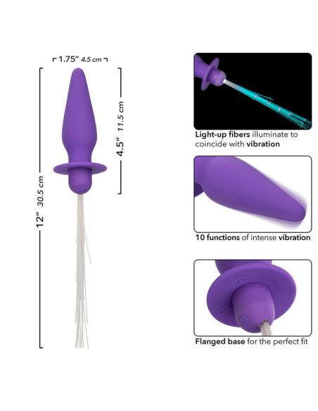 Calexotics - southern lights light up plug anal con luces 10 vibraciones silicona violeta