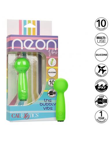 Calexotics - neon vibes the bubbly vibe mini masajeador 10 vibraciones verde