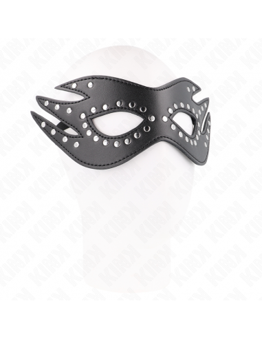 Kink - mÁscara de polipiel con remaches modelo 3 26 x 9.5 cm