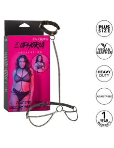 Calexotics - euphoria collar halter y correa con cadena talla plus 2