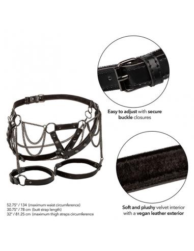 Calexotics - euphoria arnÉs de muslo con cadenas premium talla plus